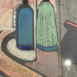 Odette COLLON: « Abstractie en sifons » pastel, abstract schilderij