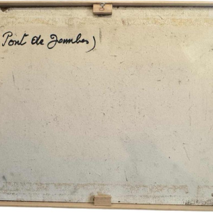 Olivier Henri BOSERET "Namur, the banks of the Meuse and the Jambes bridge" painting oil on board