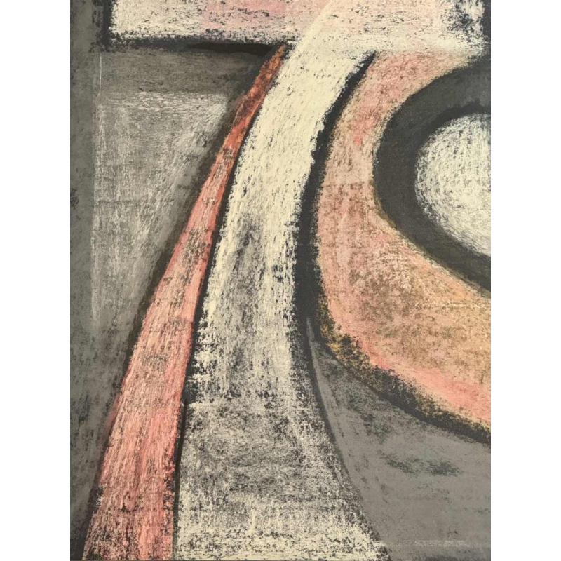 Odette COLLON: « Abstraction et syphons » pastel, tableau abstrait