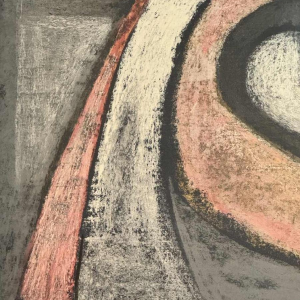 Odette COLLON: « Abstractie en sifons » pastel, abstract schilderij