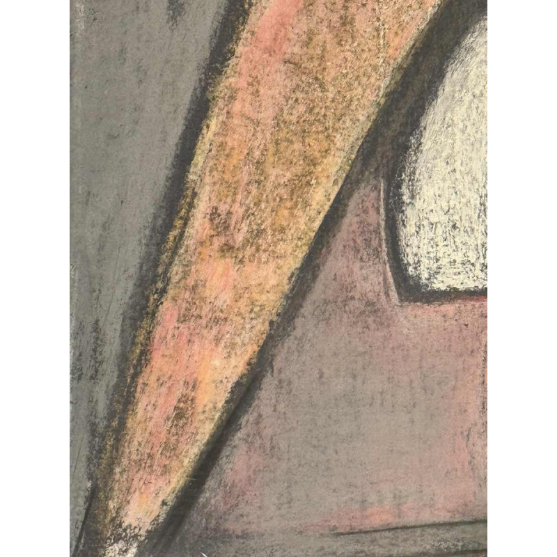 Odette COLLON: « Abstractie en sifons » pastel, abstract schilderij