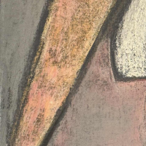 Odette COLLON: « Abstractie en sifons » pastel, abstract schilderij