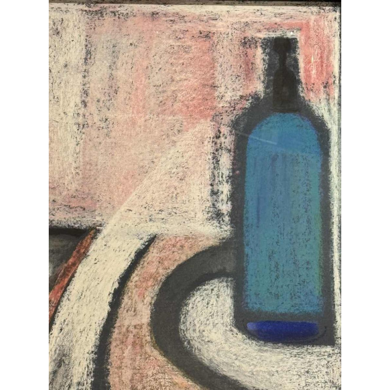 Odette COLLON: "Abstraction and syphons" pastel, abstract painting