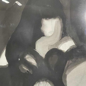 Luc PEROT (1922-1985) diluted oil on paper