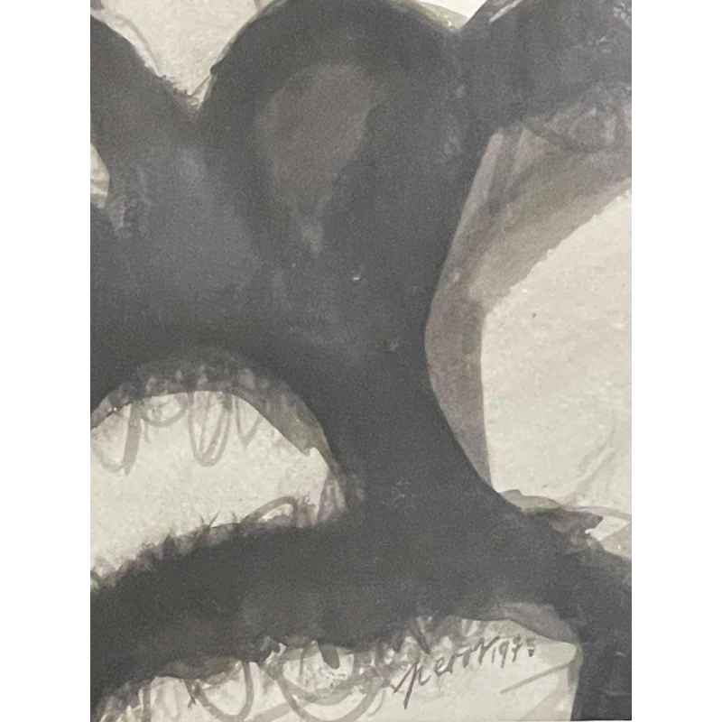 Luc PEROT (1922-1985) diluted oil on paper