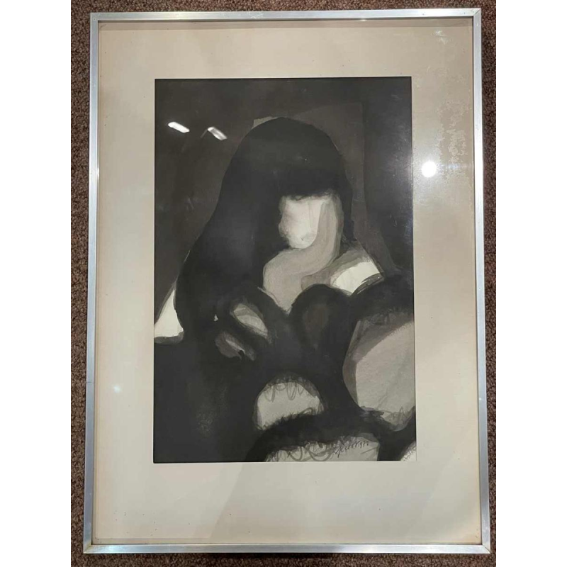 Luc PEROT (1922-1985) verdunde olie op papier