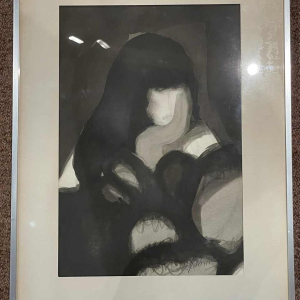 Luc PEROT (1922-1985) diluted oil on paper