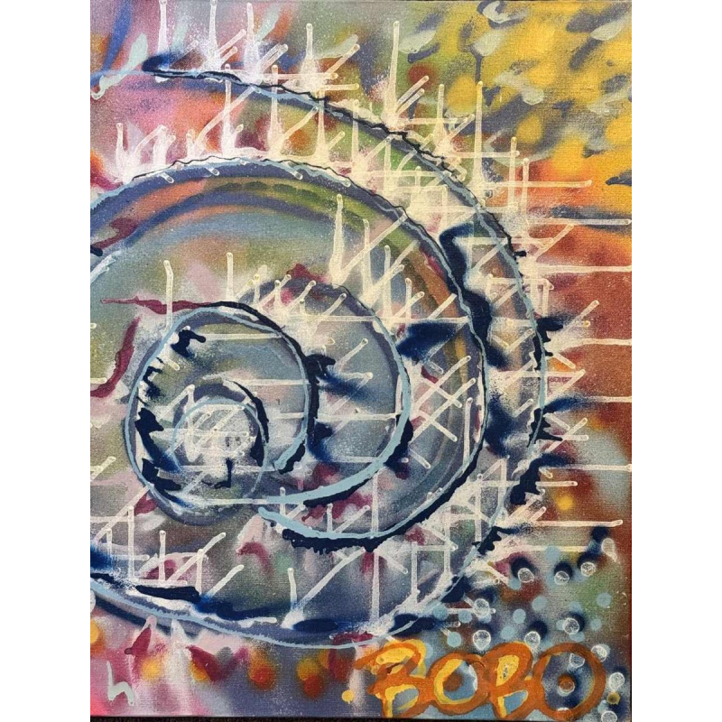Acrylschilderij op canvas, urban art, gesigneerd BOBO (kunstenaar te identificeren)