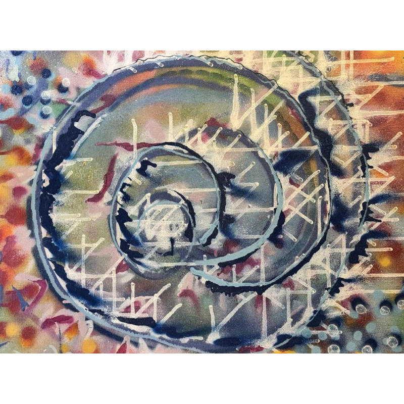 Acrylschilderij op canvas, urban art, gesigneerd BOBO (kunstenaar te identificeren)