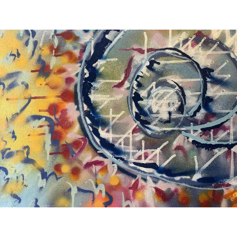 Peinture acrylique sur toile, art urbain, tableau signé BOBO ( artiste à identifier)