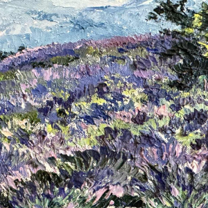 Christiane GEWELT « Les lavandes du plateau des CLAPAREDES » peinture huile sur toile