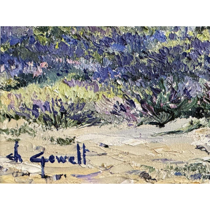 Christiane GEWELT « The lavenders of the CLAPAREDES plateau » painting oil on canvas