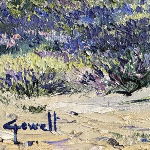 Christiane GEWELT « The lavenders of the CLAPAREDES plateau » painting oil on canvas