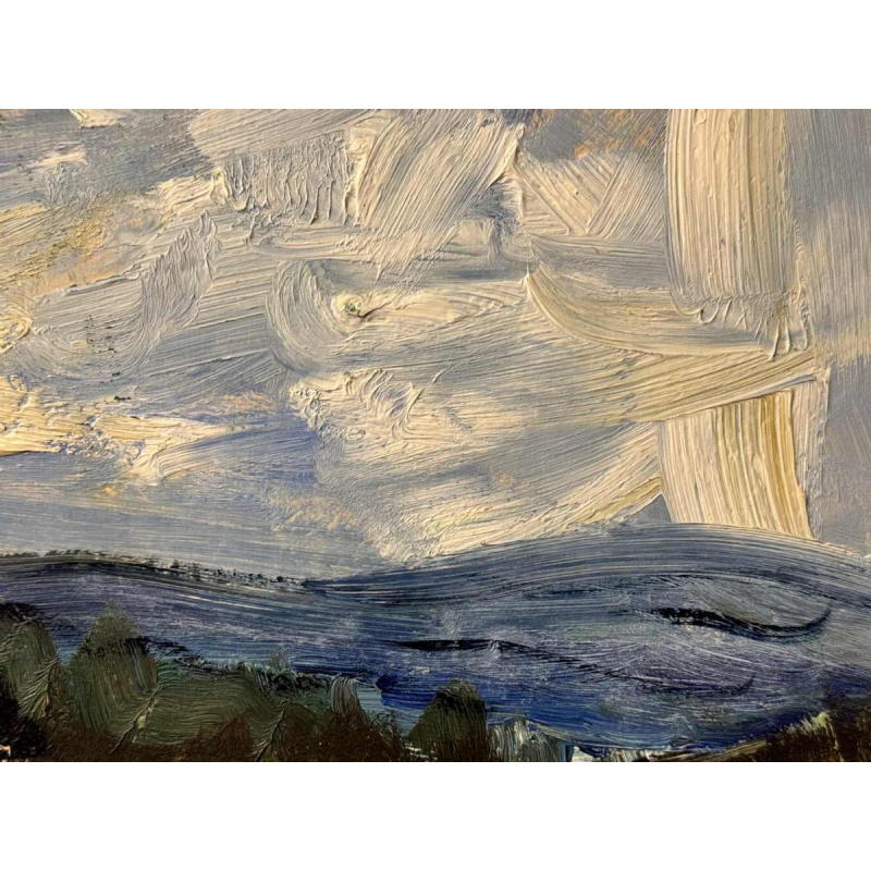 Christian BRASSEUR: « Vresse-sur-Semois in Summer » painting oil on board