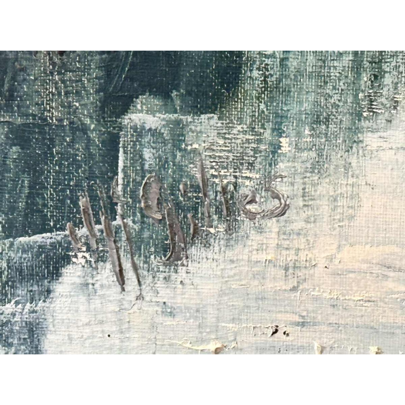 Marie-Jeanne GILLES "Rivier in de Ardennen" olieverf op doek