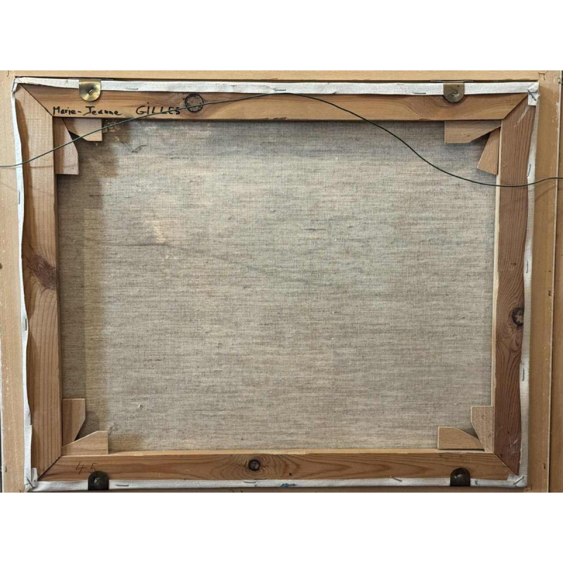 Marie-Jeanne GILLES "Rivière en Ardenne" oil on canvas