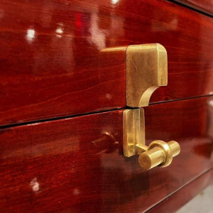 Charles Van Beerleire, Art Deco kaptafel of console in mahonie, vogeloog esdoorn en brons, ca 1935