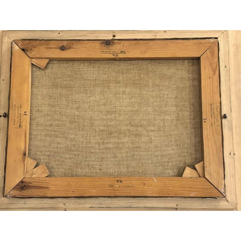 René WILHEM " Landschap " schilderij olieverf op doek