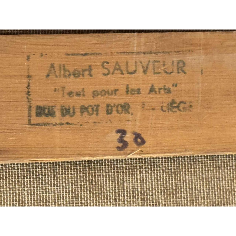 René WILHEM " Landschap " schilderij olieverf op doek