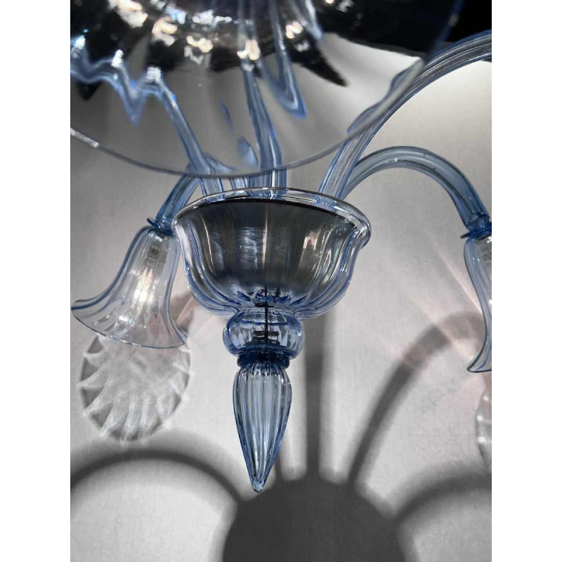 Venini , Kroonluchter met vijf takken in Venetiaans glas 1930/1940