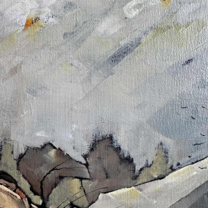 Gérard GRIBAUMONT "Ardenne or Gaume landscape" painting oil on canvas