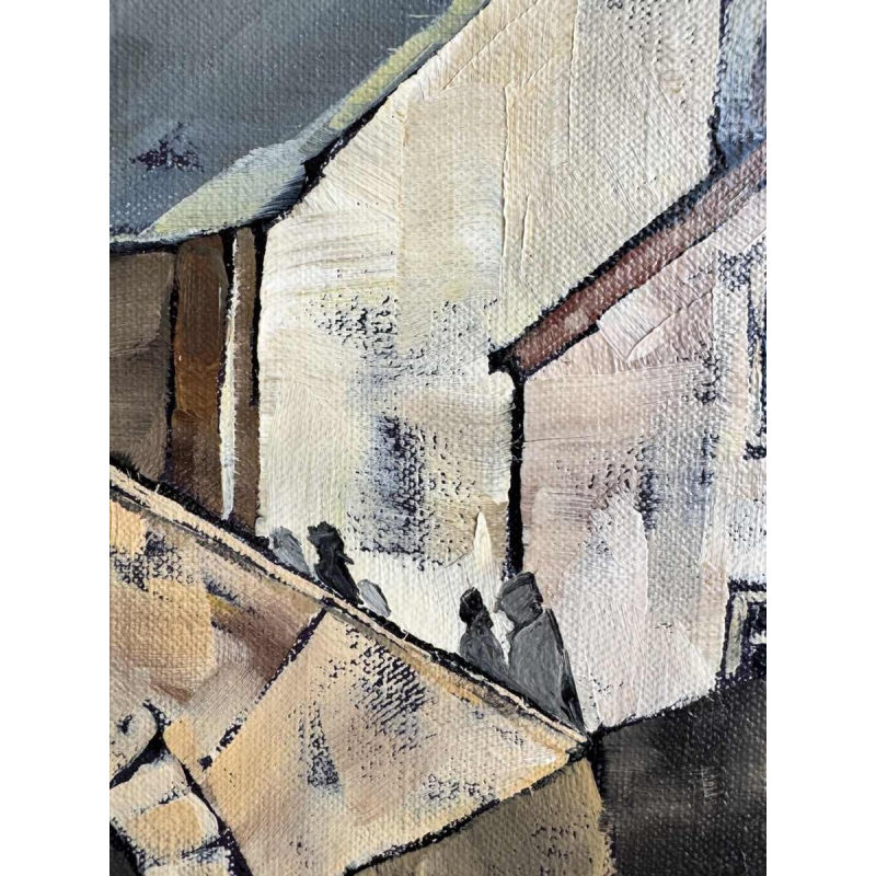 Gérard GRIBAUMONT «Paysage dArdenne ou Gaume» peinture huile sur toile