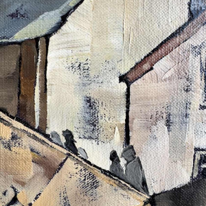 Gérard GRIBAUMONT «Paysage dArdenne ou Gaume» peinture huile sur toile