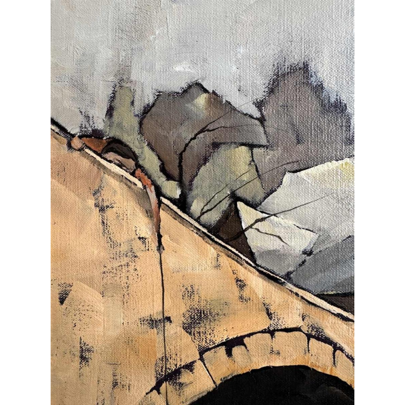 Gérard GRIBAUMONT "Ardennen- of Gaumelandschap" schilderij olieverf op doek