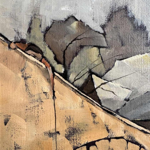 Gérard GRIBAUMONT "Ardennen- of Gaumelandschap" schilderij olieverf op doek