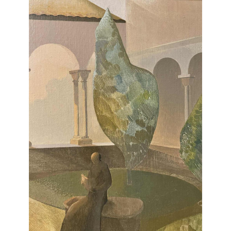 Igor SWINGEDAU « scène symboliste » peinture huile sur toile