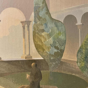 Igor SWINGEDAU « scène symboliste » peinture huile sur toile