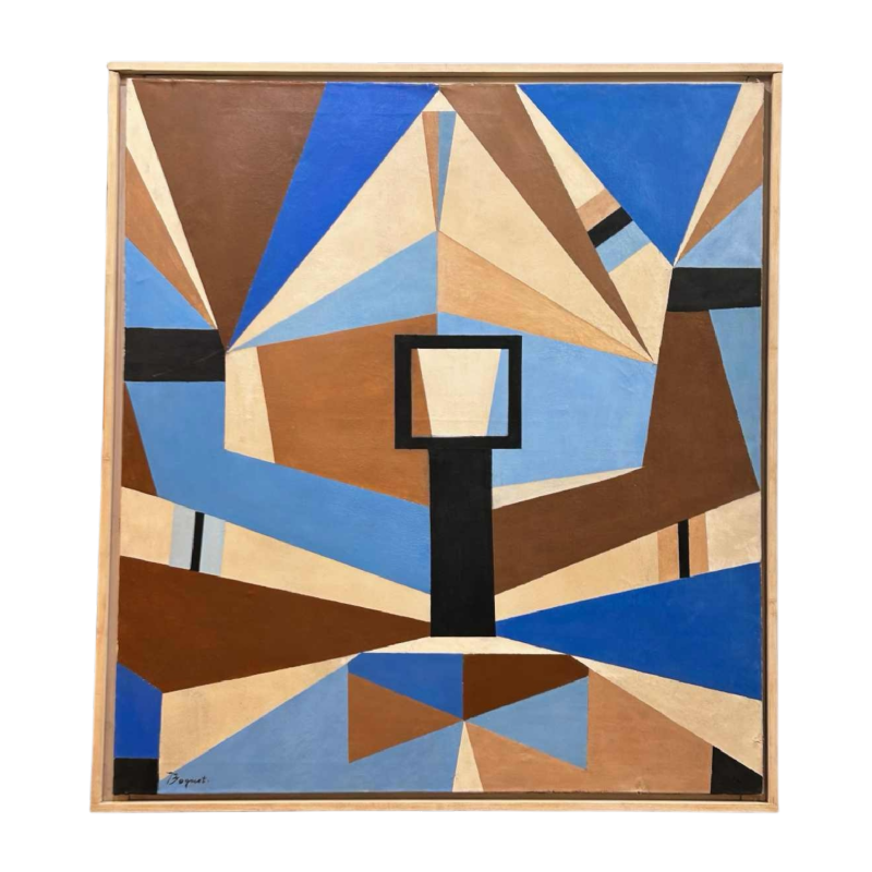 Boquet Jean' Belgische schilder 'Geometrische abstractie' schilderij olieverf op doek