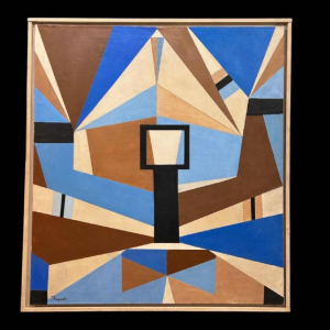 Boquet Jean' Belgische schilder 'Geometrische abstractie' schilderij olieverf op doek