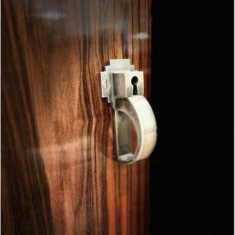 Bureau Art Déco double face, ébène de Macassar poli au tampon, France ca 1925