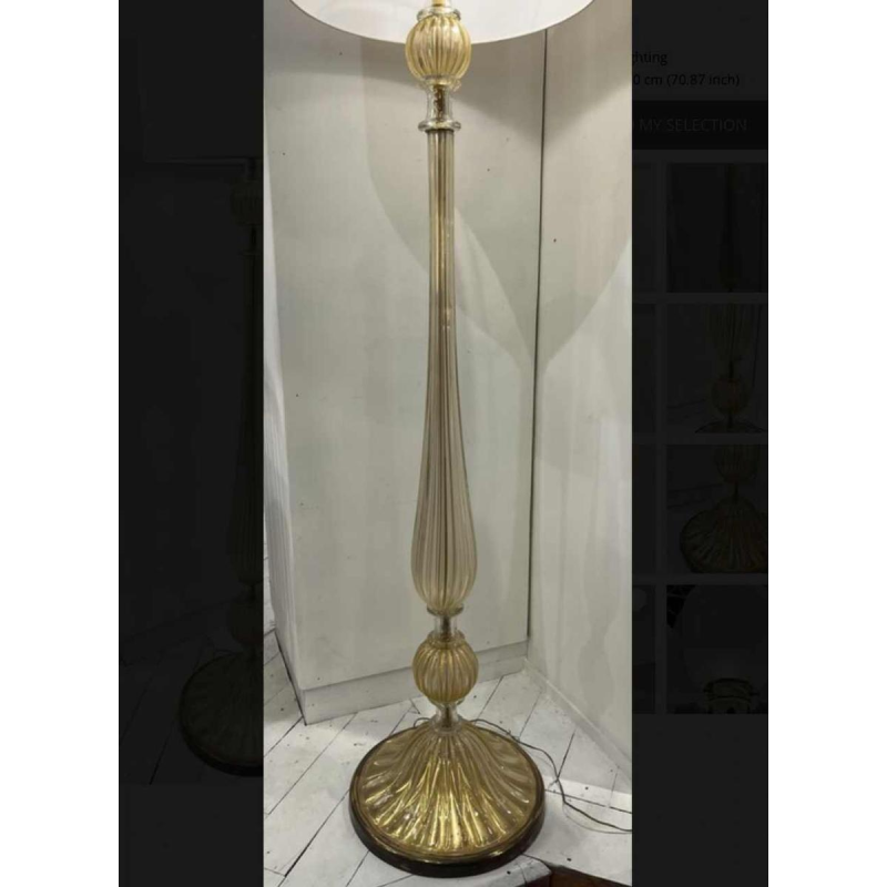 Seguso Vetri dArte, lampadaire en verre de Venise, circa 1940