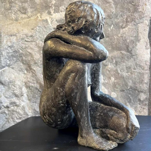 Linde ERGO, bronze sculpture young woman, XXth century