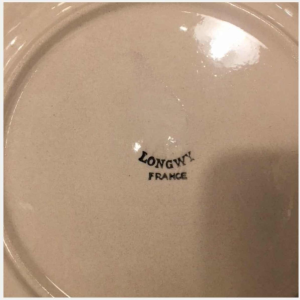 Service à poissons en faïence de Longwy Art Deco