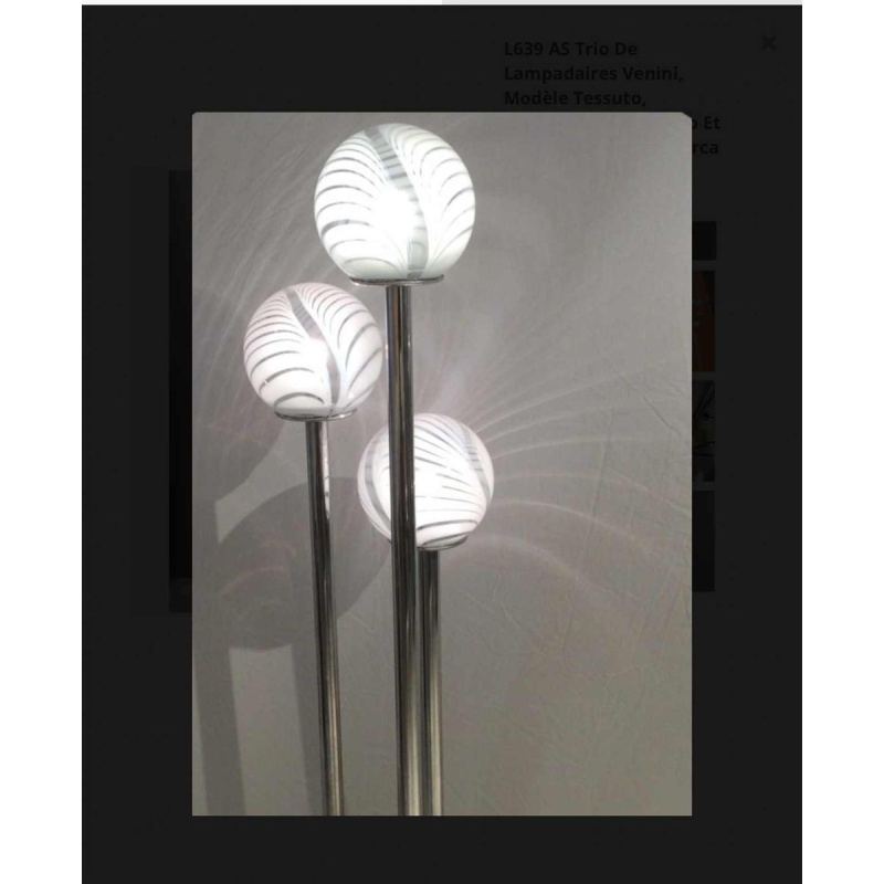 M.Vignelli voor Venini, set lampen, mod. "Tessuto" circa 1970