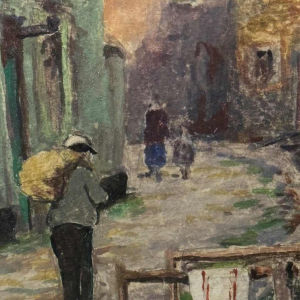 Albert DANDOY (1885-1977): « Namur - rue des tanneries en 1930 »