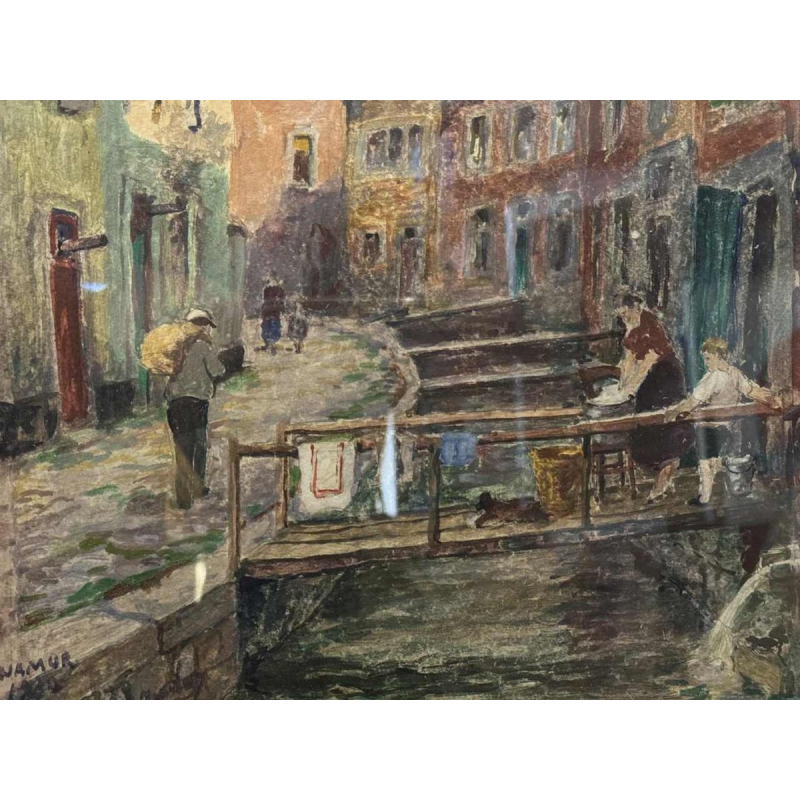 Albert DANDOY (1885-1977): « Namur - rue des tanneries en 1930 »
