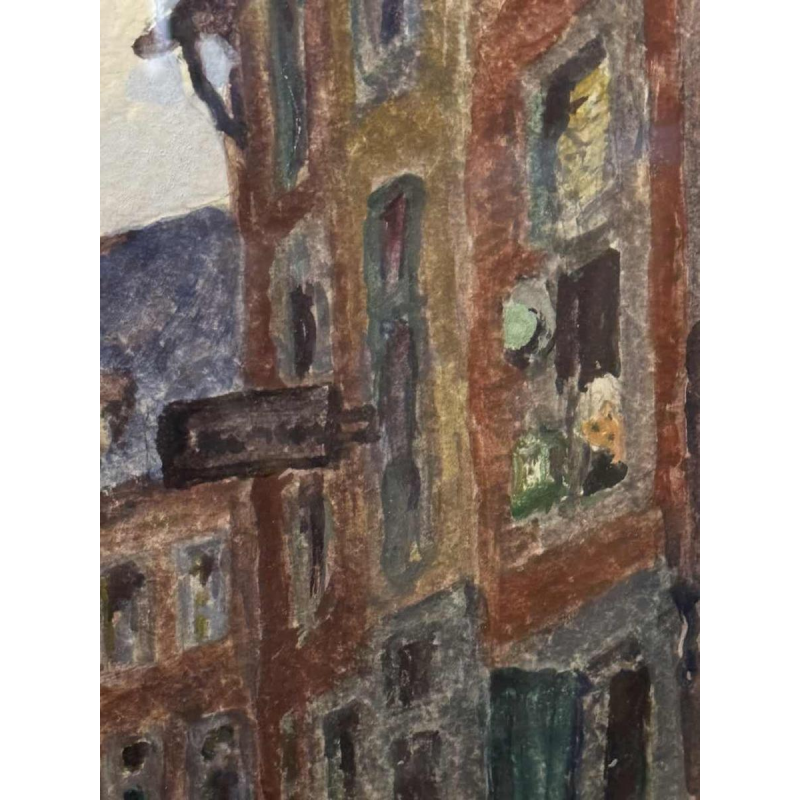 Albert DANDOY (1885-1977): Namur - rue des tanneries in 1930.