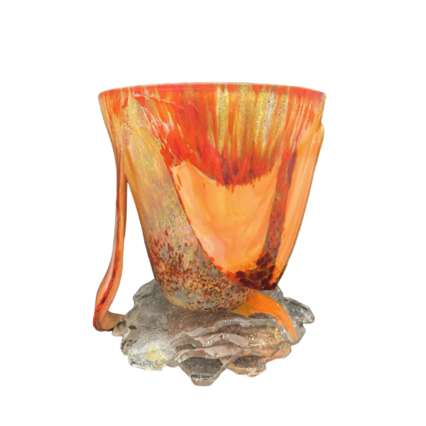 Robert EMERINGER, vase sculpture en verre