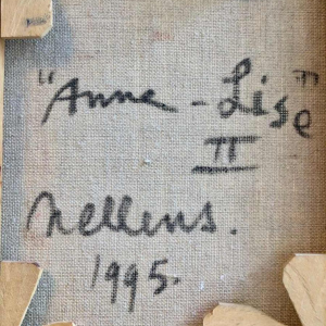 Roger Nellens « Abstraction mécanique », huile sur toile, école belge