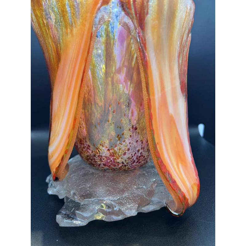 Robert EMERINGER, vase sculpture en verre