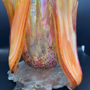 Robert EMERINGER, vase sculpture en verre