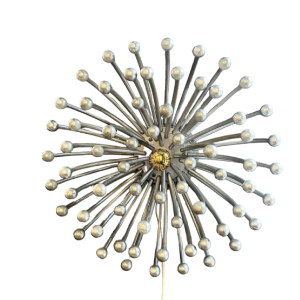 Large lamp / wall lamp PISTILLO by VALENTI LUCE - STUDIO TETRACH, Space Age, chromed polymer, ca 1970