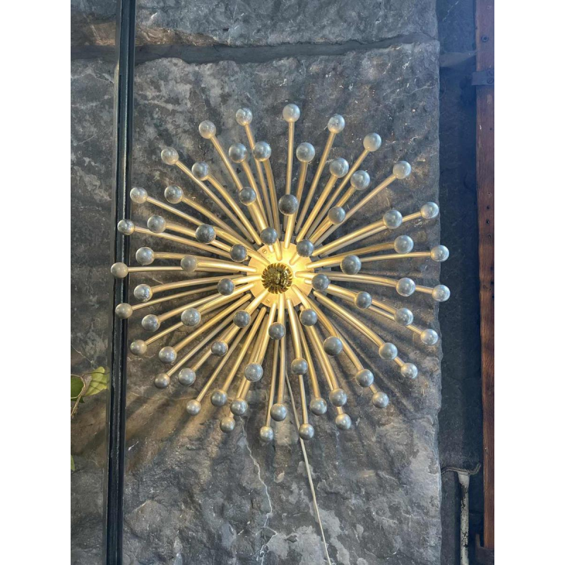 Large lamp / wall lamp PISTILLO by VALENTI LUCE - STUDIO TETRACH, Space Age, chromed polymer, ca 1970