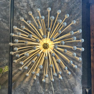 Grote lamp / wandlamp PISTILLO by VALENTI LUCE - STUDIO TETRACH, Space Age, verchroomd polymeer, ca 1970