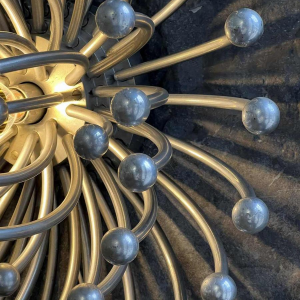 Grote lamp / wandlamp PISTILLO by VALENTI LUCE - STUDIO TETRACH, Space Age, verchroomd polymeer, ca 1970