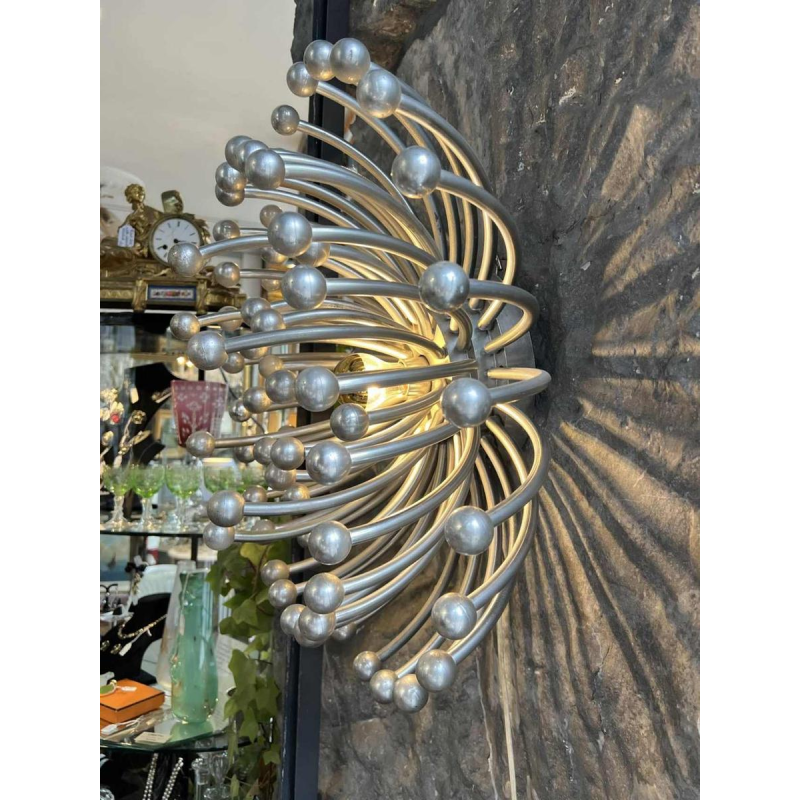 Large lamp / wall lamp PISTILLO by VALENTI LUCE - STUDIO TETRACH, Space Age, chromed polymer, ca 1970